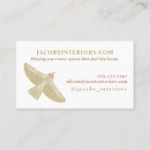 Interieurontwerper Folk Birds Pattern Visitekaartje (Achterkant)