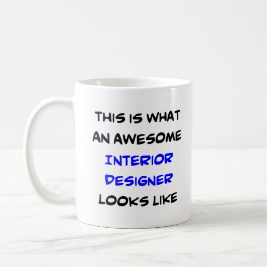 interieurontwerper, geweldige koffiemok (Links)