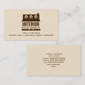 Interieurontwerper - Huis met bruine cape Visitekaartje (Voorkant / Achterkant)