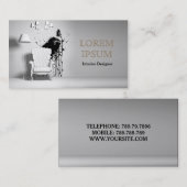 Interieurontwerper Licht Grijze stoelenkaart Visitekaartje (Voorkant / Achterkant)