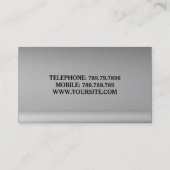 Interieurontwerper Licht Grijze stoelenkaart Visitekaartje (Achterkant)