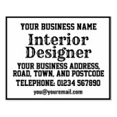 Interieurontwerper met naam, adres, enz. rubberstempel (Afrduk)