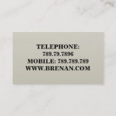 Interieurontwerper Meubilair met leefruimte Visitekaartje (Achterkant)