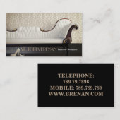 Interieurontwerper Meubilair White Classic Elegant Visitekaartje (Voorkant / Achterkant)