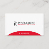 Interieurontwerper, Minimalistisch, Huisregeling Visitekaartje (Achterkant)