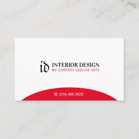 Interieurontwerper, Minimalistisch, Huisregeling Visitekaartje (Achterkant)