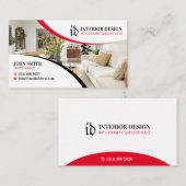 Interieurontwerper, Minimalistisch, Huisregeling Visitekaartje (Voorkant / Achterkant)