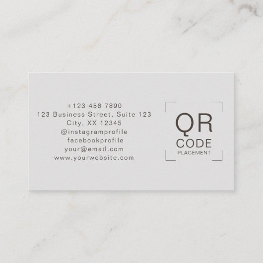 Interieurontwerper Modern Esthetisch Visitekaartje (Achterkant)