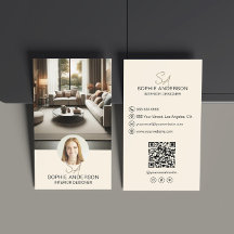 Interieurontwerper Monogram Foto QR Cream