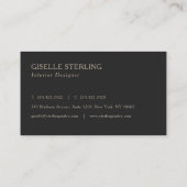 Interieurontwerper Monogram Professioneel Visitekaartje (Achterkant)