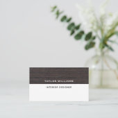 Interieurontwerper QR Code Wood Theme Social Media Visitekaartje (Staand voorkant)