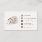 Interieurontwerper Roos Gold Foil Blush Abstract Visitekaartje (Achterkant)