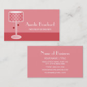 Interieurontwerper Roze Lamp Visitekaartje (Voorkant / Achterkant)