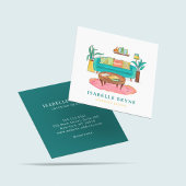 Interieurontwerper Staging Waterverf Meubels Vierkante Visitekaartje