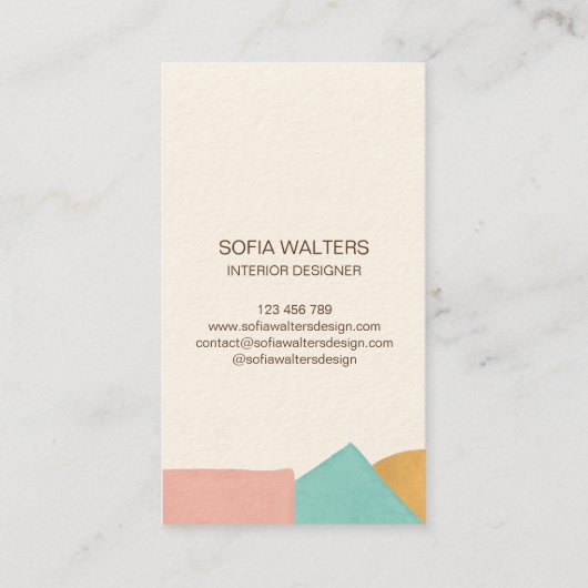 interieurontwerper thuis staging vastgoedhotel visitekaartje (Achterkant)