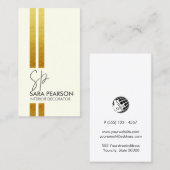 Interieurontwerper Verbouwing Monogram Visitekaartje (Voorkant / Achterkant)