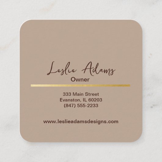 interieurontwerper visitekaartje (Achterkant)