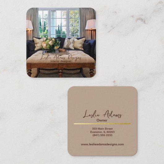 interieurontwerper visitekaartje (Voorkant / Achterkant)