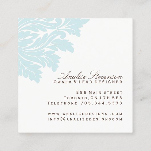 interieurontwerper Visitekaartjes (Achterkant)