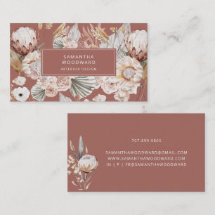 Interieurontwerper Wildflowers CreTam Terracotta Visitekaartje