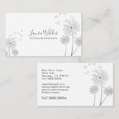 Interieurontwerper Wind Blown Flowers Visitekaartj Visitekaartje (Voorkant / Achterkant)