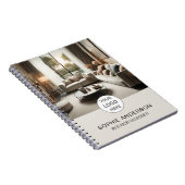 Interieurontwerper Zakelijk Logo Foto Professionee Notitieboek (Rechterzijde)
