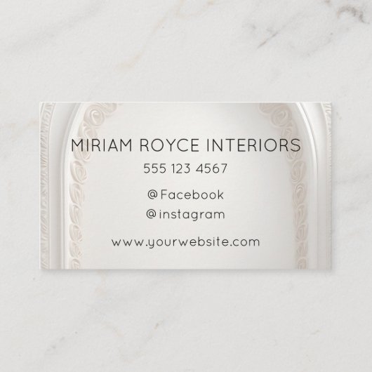 Interieurs Designer Visitekaartje Wit (Achterkant)