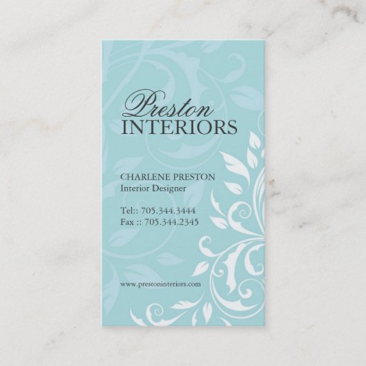 InterieurVisitekaartje Visitekaartje (Voorkant)