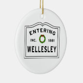 Intering Wellesley Massachusetts Keramisch Ornament (Rechts)