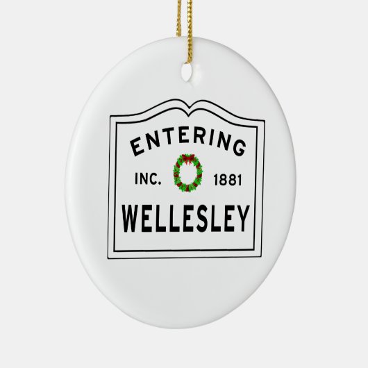 Intering Wellesley Massachusetts Keramisch Ornament (Rechts)