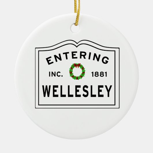 Intering Wellesley Massachusetts Keramisch Ornament (Voorkant)