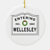 Intering Wellesley Massachusetts Keramisch Ornament (Achterkant)