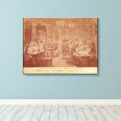 Interior de Cafe Manouri, c.1775 Canvas Afdruk (Insitu (Houten vloer))