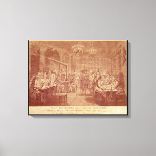 Interior de Cafe Manouri, c.1775 Canvas Afdruk