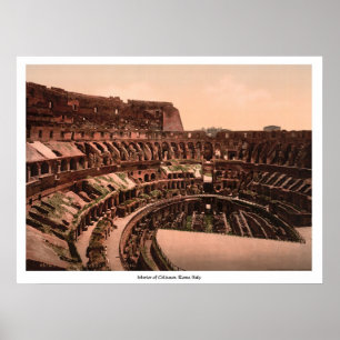 Interior de Coliseum, Rome, Italië Poster