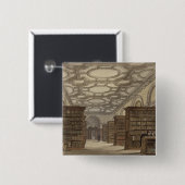 Interior de Public Library, Cambridge, van 'T Vierkante Button 5,1 Cm (Voorkant /achterkant)