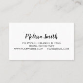 Interior Design Floral Pattern Gray Business Card Visitekaartje (Achterkant)