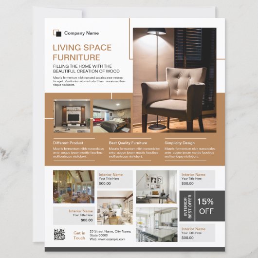 Interior Design Flyer Template | Modern Home Decor (Voorkant)