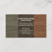 Interior Design Modern Wood Texture Aesthetic Visitekaartje (Achterkant)