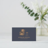 Interior Design Sofa Table Pillow navy Visitekaartje (Staand voorkant)
