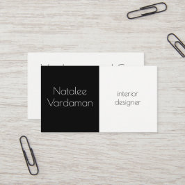 Interior Designer aanpasbaar, eenvoudig elegant Visitekaartje