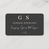 Interior Designer Black Professional Visitekaartje (Voorkant)