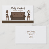 Interior Designer - Bruin Living Room Visitekaartje (Voorkant / Achterkant)