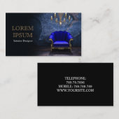 Interior designer Business Blue-kaart Visitekaartje (Voorkant / Achterkant)