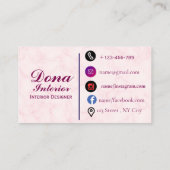 Interior Designer Business Card Visitekaartje (Achterkant)
