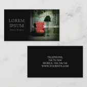 Interior designer Business Red-kaart Visitekaartje (Voorkant / Achterkant)