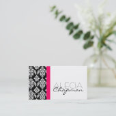 Interior Designer Damask Elegant Visitekaartjes (Staand voorkant)