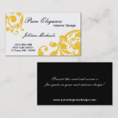 Interior Designer Damask Filigree Visitekaartje (Voorkant / Achterkant)