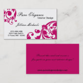 Interior Designer Damask Filigree Visitekaartje (Voorkant / Achterkant)