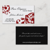 Interior Designer Damask Filigree Visitekaartje (Voorkant / Achterkant)